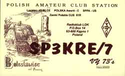 Karta QSL z zawodów w Bolesławcu